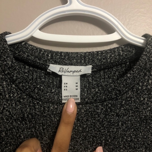 Black/grey Long sleeve top - Picture 3 of 4